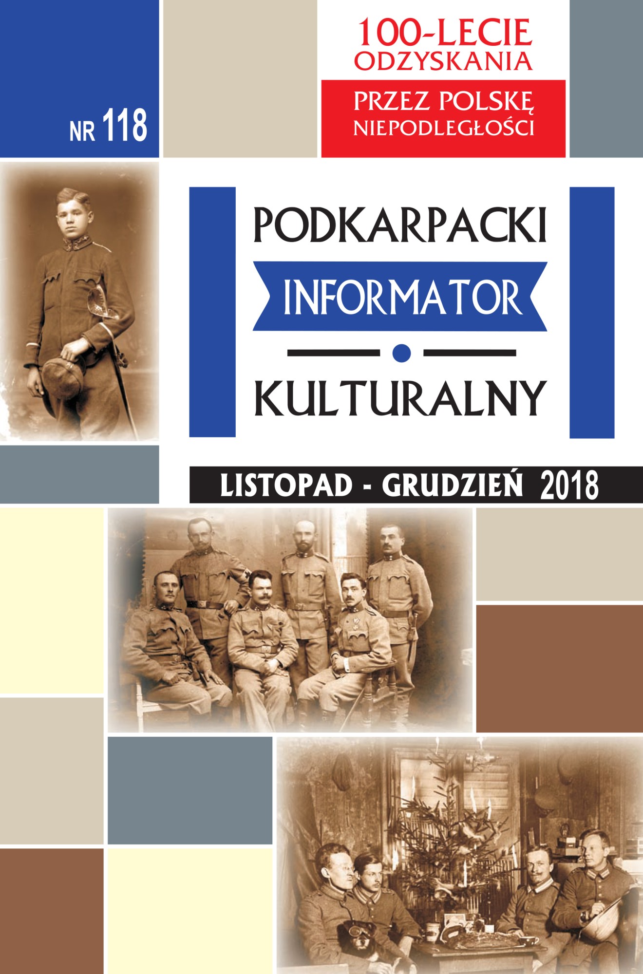 zdjęcie okładki czasopisma - Podkarpacki Informator Kulturalny. 2018, nr 118 (listopad-grudzień)